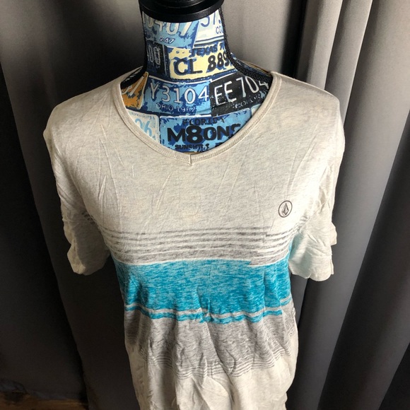 Volcom Summer Stripe Logo Short Sleeve Shirt - Picture 2 of 13